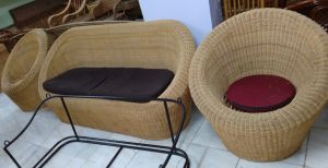 5 Seater Bamboo Sofa Set