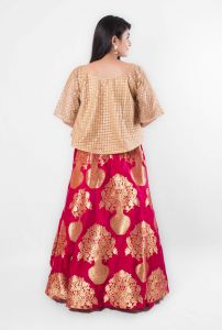 Classic Red Gold Top & Lehenga